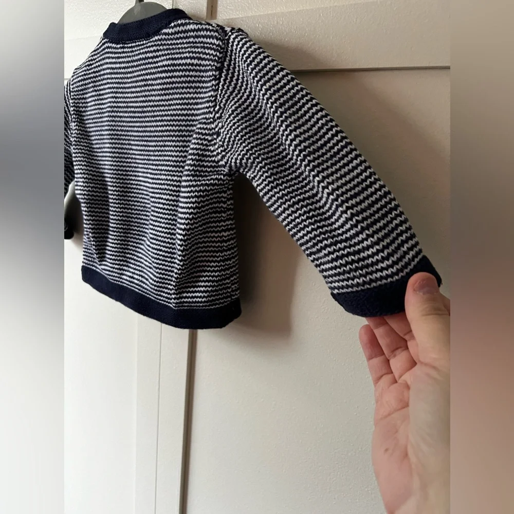 Janie And Jack Baby‎ Infant Vintage Striped Anchor Sweater Size 6-12 Months